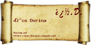 Ács Dorina névjegykártya