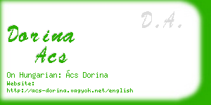 dorina acs business card
